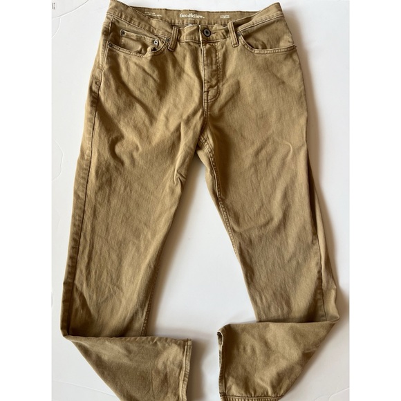 Goodfellow & Co Men’s Athletic Total Flex Khaki Jeans 34 X 32 - Picture 8 of 9